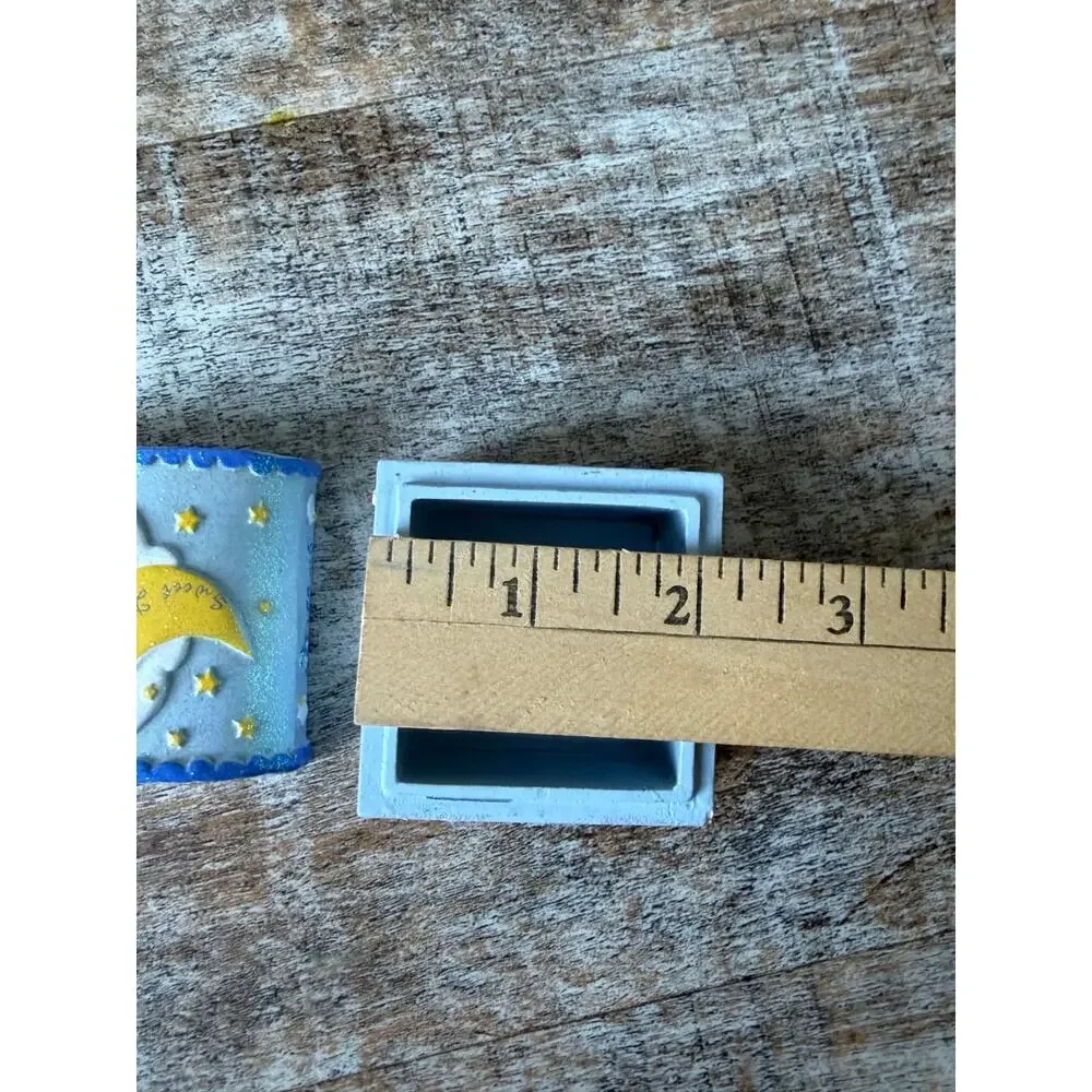 Claire’s Y2K  Trinket Box Sweet Dreams Blue Treasure Box 2000 Q44 Crescent Moon